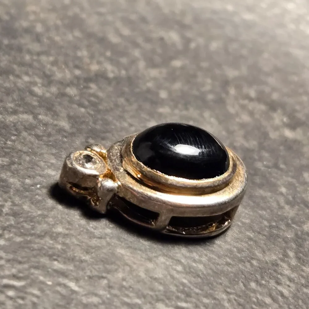 Black Stone Sterling Silver Pendant